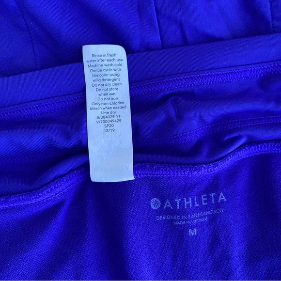 ATHLETA Women's Surge Swim Shorts Size Medium Royal Blue w/ Brief Drawstring - Picture 8 of 12